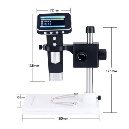 DM1 3.5-inch Screen Smart Wireless 500X HD Digital Microscope Handheld Portable Children Microscope, with Stand, without Stand