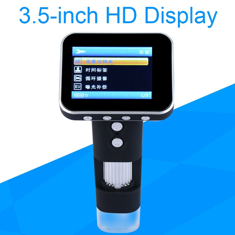 DM1 3.5-inch Screen Smart Wireless 500X HD Digital Microscope Handheld Portable Children Microscope, with Stand, without Stand