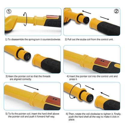 2 In 1 Underwater Metal Detector IP68 Waterproof 60m Submersible Detector, 2 In 1 Underwater Detector