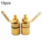 10pcs Speaker Gold-plated 4MM Banana Plug Terminal, 10 in 1