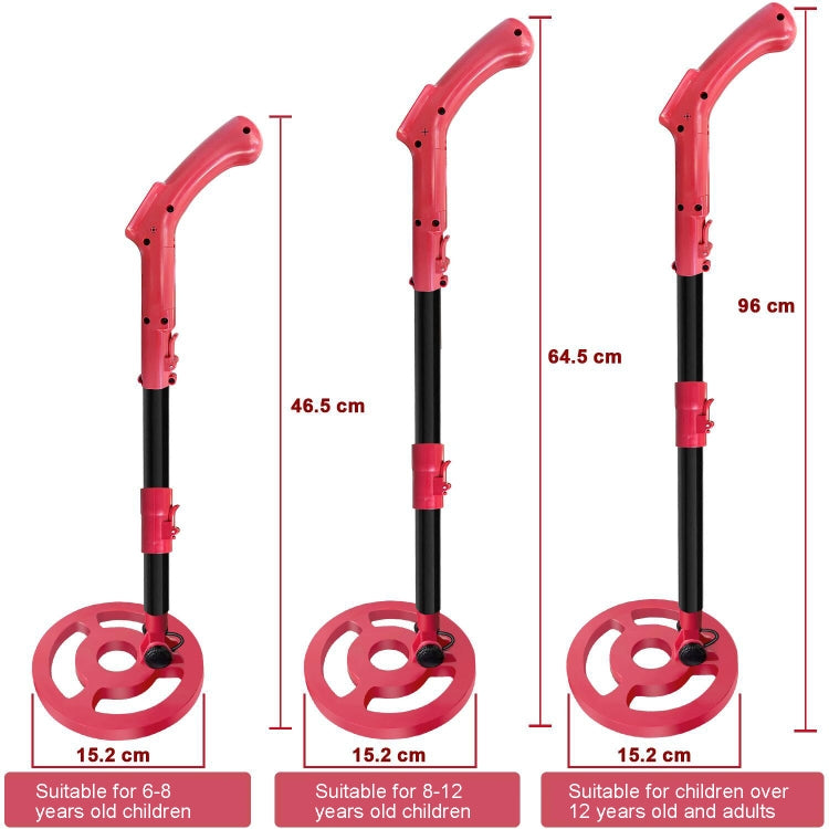 Goint MD3006 Metal Detector Outdoor Treasure Hunter Toys Children Science Detector, MD3006 (Light Green), MD3006 (Red)