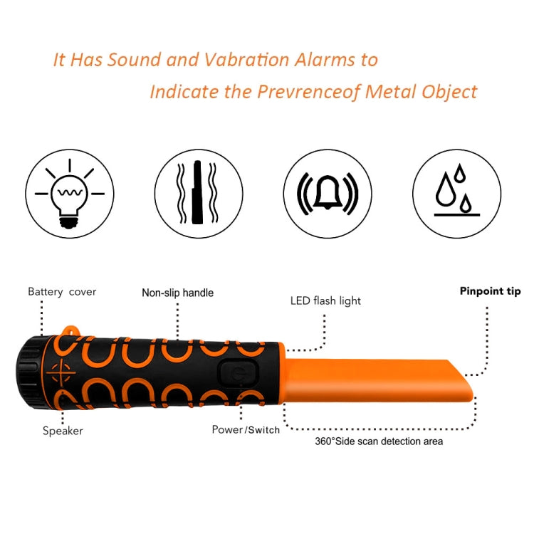 Goint IP68 Waterproof Convenience Metal Scanner High Sensitivity Underwater Metal Detector, IP68 (Orange), IP68 (Green)