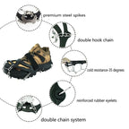 24 Teeth Outdoor Snow Anti-slip Ice Claws 201 Stainless Steel Anti-slip Shoe Cover, M, L, XL