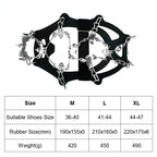 24 Teeth Outdoor Snow Anti-slip Ice Claws 201 Stainless Steel Anti-slip Shoe Cover, M, L, XL