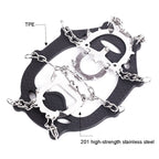 F12-3 12 Teeth Snow Anti-slip Rubber Shoe Cover Stainless Steel Welded Ice Grip, Size:, M Black, M Orange, L Black, L Orange