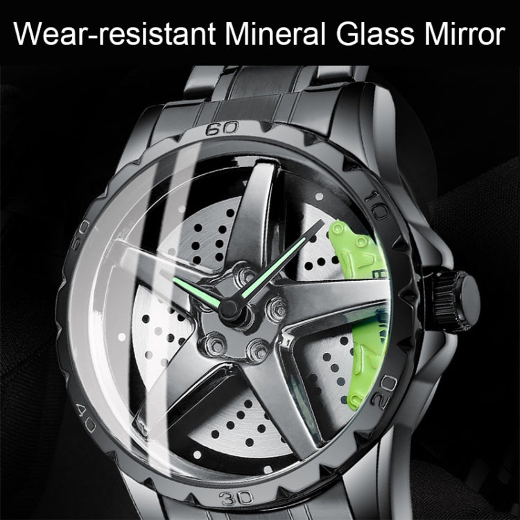 BINBOND D002 Car Hub Dial Multifunctional Waterproof and Wear-resistant Men's Watch