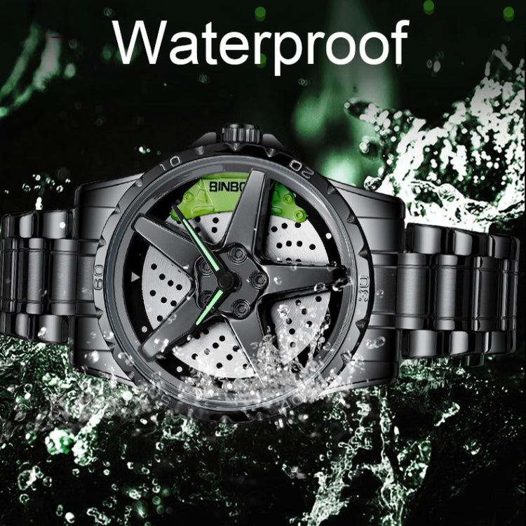 BINBOND D002 Car Hub Dial Multifunctional Waterproof and Wear-resistant Men's Watch
