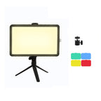 8 Inch 3200-5500K Three-color Temperature Photography Flat-panel Live Fill Light,Spec:, Small Tripod, 30cm Bracket, 42cm Bracket, 0.5m Bracket, 0.5m Bracket +Bluetooth RC, 2.1m Bracket, 2.1m Bracket+Bluetooth RC