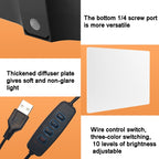 10 Inch 3000-6500K Three-color Temperature Photography Flat-panel Live Fill Light,Spec:, Only Light, 30cm Bracket, 42CM Bracket, 0.5m Bracket, 2.1m Bracket, 2.1m Bracket+Clip, Small Tripod