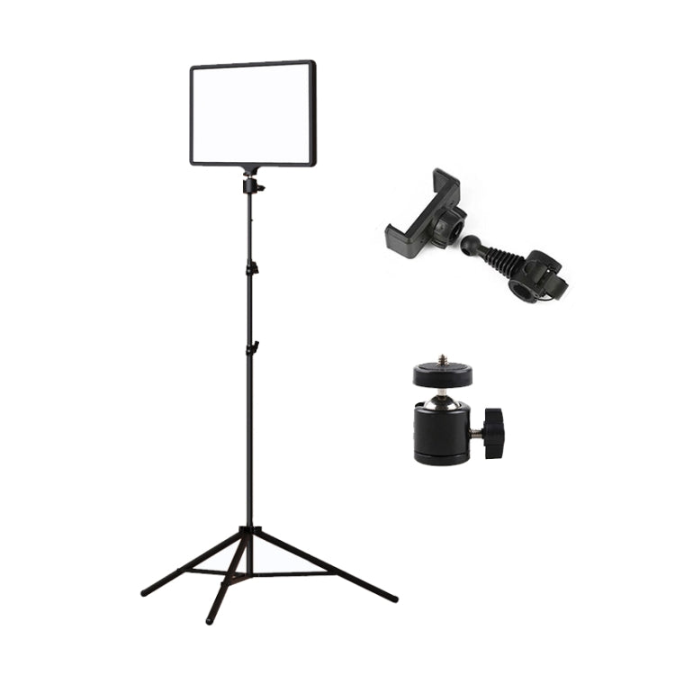 10 Inch 3000-6500K Three-color Temperature Photography Flat-panel Live Fill Light,Spec:, Only Light, 30cm Bracket, 42CM Bracket, 0.5m Bracket, 2.1m Bracket, 2.1m Bracket+Clip, Small Tripod