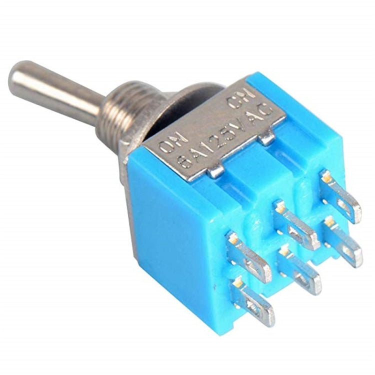 10pcs 6 Pin 2-speed Rocker Toggle Button Switch, MTS-202
