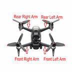 For DJI FPV Drone Arm Parts Replacement Spare Part ,Spec:, Left Front, Left Rear, Right Rear