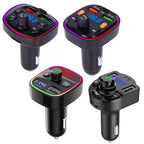3.1A USB+PD Bluetooth Car Charger Car FM Transmitter Colorful Lighting, R2, Q3, Q5, Q7