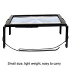 WJ10015 Full Page Reading LED Light Three-dimensional Folding Bracket Magnifying Glass, 3X Magnifying Glass