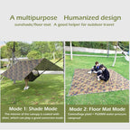Waterproof Tent Tarp Square Canopy Polyester Sunshade Floor Mat, 3X3m, 3X4m, 3X5m