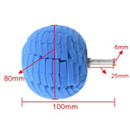 2pcs Car Wheel Rim Small Area Sponge Polishing Ball, 2 in 1