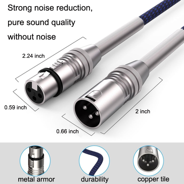 LHD010 Caron Male To Female XLR Dual Card Microphone Cable Audio Cable, 0.3m, 0.5m, 1m, 1.8m, 2m, 3m, 5m, 8m, 10m, 12m, 15m, 20m, 25m, 30m, 40m, 50m, 60m