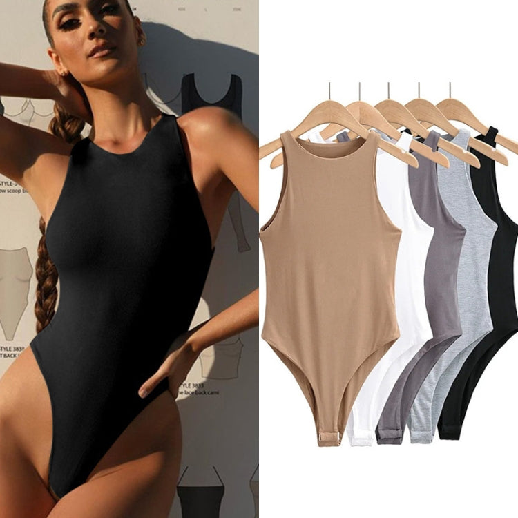 Women Sexy Sleeveless Slim Bodysuit Vest Jumpsuit, S, M, L, XL, XXL, XXXL