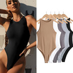 Women Sexy Sleeveless Slim Bodysuit Vest Jumpsuit, S, M, L, XL, XXL, XXXL