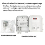 8-Core Outdoor-Rated Fiber Optic Splitter Box ABS Indoor/Outdoor Wall-Mounted Pole Fiber Optic Enclosure