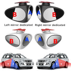 2 in 1 Car Blind Spot Mirror Reversing Parking Wide Angle Mirror 360 Degree Rotation Adjustable Convex Rear View Mirror, 2 in 1 Black Left, 2 in 1 Black Right, 2 in 1 White Left, 2 in 1 White Right