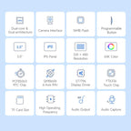 Waveshare RP2350 Dual-Core Development Board With 3.5-Inch 320x480 LCD, 65K Color Display, Standard Ver, With Case and OV5640 camera