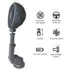 Car Suction Cup Fan Desktop Dormitory Office Kitchen Fan, Retractable (White), Retractable (Pink), Retractable(Black)