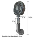 Car Suction Cup Fan Desktop Dormitory Office Kitchen Fan, Retractable (White), Retractable (Pink), Retractable(Black)