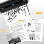 Phomemo M832 300dpi Wireless Thermal Portable Printer, A4 Version, Letter Version