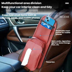 Car Seat Side Storage Pocket Hanging Leather Tissue Holder
