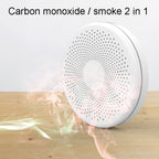 RH-WS11-W WiFi 2 In 1 Smoke Alarm Carbon Monoxide Composite Smoke Sensor, RH-WS11-W