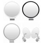 Car Rearview Auxiliary Mirror Blind Spot Viewing Mirror, Black, White, Silver