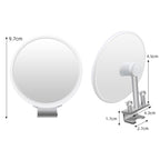 Car Rearview Auxiliary Mirror Blind Spot Viewing Mirror, Black, White, Silver