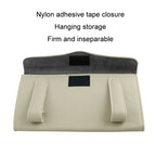 Car Sun Visor Tissue Holder Leather Hanging Storage Box, Black, Beige