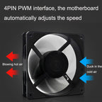 MF12025 4pin High Air Volume High Wind Pressure FDB Magnetic Suspension Chassis Fan 2200rpm (Black), 2200rpm (White), 2200rpm (Black), 3000rpm (White), 3000rpm (Black)