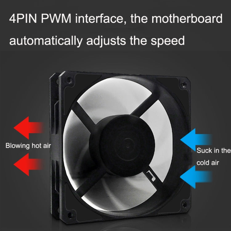 MF12025 4pin High Air Volume High Wind Pressure FDB Magnetic Suspension Chassis Fan 2200rpm (Black), 2200rpm (White), 2200rpm (Black), 3000rpm (White), 3000rpm (Black)