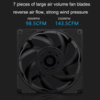 MF12025 4pin High Air Volume High Wind Pressure FDB Magnetic Suspension Chassis Fan 2200rpm (Black), 2200rpm (White), 2200rpm (Black), 3000rpm (White), 3000rpm (Black)