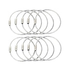 JJ11087 10pcs Stainless Steel Wire Ring Key Ring Wire Chain Key Chain, Wire Ring Key Chain