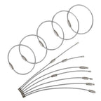 JJ11087 10pcs Stainless Steel Wire Ring Key Ring Wire Chain Key Chain, Wire Ring Key Chain