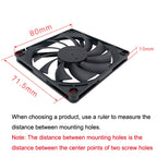 FANNER Ice Soul F8010 Ultra Thin Chassis Fan 4pin PWM Intelligent Speed Adjustment Quiet Cooling Heat Dissipation, F8010