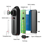 Bicycle Tail Light Type-C Rechargeable Outdoor Warning Light With Pen Clip, W677