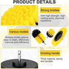 WRS-DS19 9 in 1 Electric Drill Crevice Cleaning Brushes Car Wash Tools Set, 9 in 1