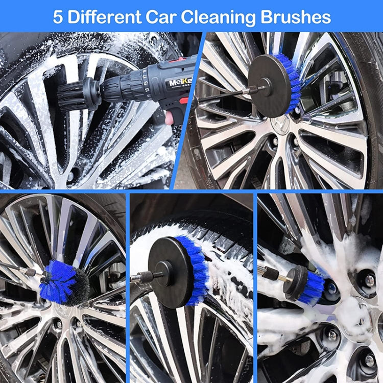 WRS-CS29 Car Wash Cleaning Brush Set Car Interior Crevice Cleaning Electric Drill Brush, 22pcs/set, 23pcs/set, 24pcs/set, 26pcs/set, 27pcs/set