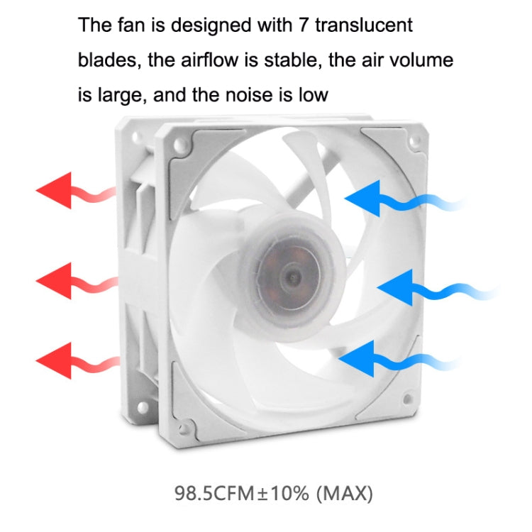 MF14025 5V ARGB 14cm Shenguang Synchronous Magnetic Evitation Dynamic Pressure Bearing Row Chassis Fan, MF14025 Black, MF14025 White