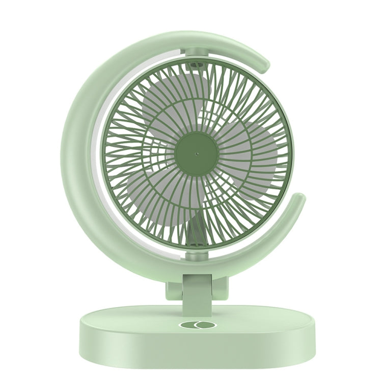 LF-002 Mini USB Rechargeable Light Desktop Fan Rotatable Night Light Silent Fan