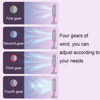LF-002 Mini USB Rechargeable Light Desktop Fan Rotatable Night Light Silent Fan