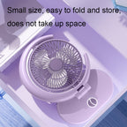 LF-002 Mini USB Rechargeable Light Desktop Fan Rotatable Night Light Silent Fan