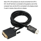 1080P DP to DVI HD Adapter Cable Gold-plated Plug, DP31 1.8m, DP31 3m