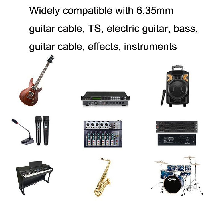 2 Straight Head 6.35mm Guitar Cable Oxygen-Free Copper Core TS Large Two-core Cable, 0.15m, 0.3m, 0.5m, 1m, 1.5m, 2m, 3m, 5m, 8m, 10m