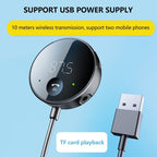 Car Bluetooth Receiver MP3 Player FM Music Transmitter, S-23, S-23 With Bracket